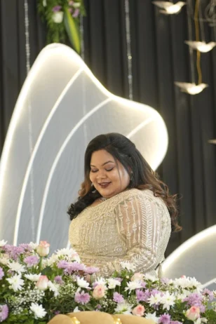 Elegant bridal reception makeup