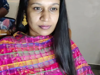 Bridal hair styling and makeup transformation by Sparkle by Sri Nagercoil
